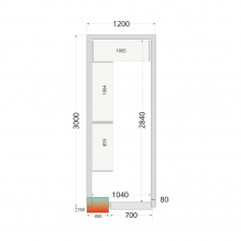 TEFCOLD CR 120x300x220 Panely ke stavebnicovým boxům 80 mm 